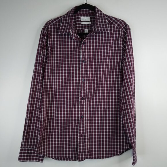 Lucky Brand Men's Tailored Fit Long Sleeve Plaid Button Down Shirt Size M - Picture 1 of 11